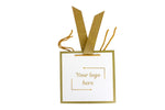 Custom Printed Matt Laminated Gift Bags with Ribbon | Gold | Small - 230x220x90mm