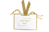 Custom Printed Matt Laminated Gift Bags with Ribbon | Gold | Medium- 310x220x120mm