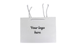 Custom Printed Matt Laminated Gift Bags with Ribbon | White | Medium- 310x220x120mm