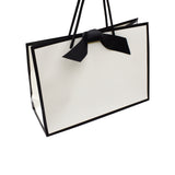 Black Edge Matt Laminated Luxury Gift Bags with Ribbon | Medium - 310x220x120mm