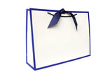 Blue Edge Matt Laminated Luxury Gift Bags with Ribbon | Large  -  440x320x120mm