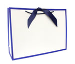 Blue Edge Matt Laminated Luxury Gift Bags with Ribbon | Large  -  440x320x120mm