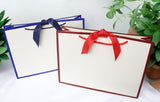 Red Edge Matt Laminated Luxury Gift Bags with Ribbon | Large  -  440x320x120mm